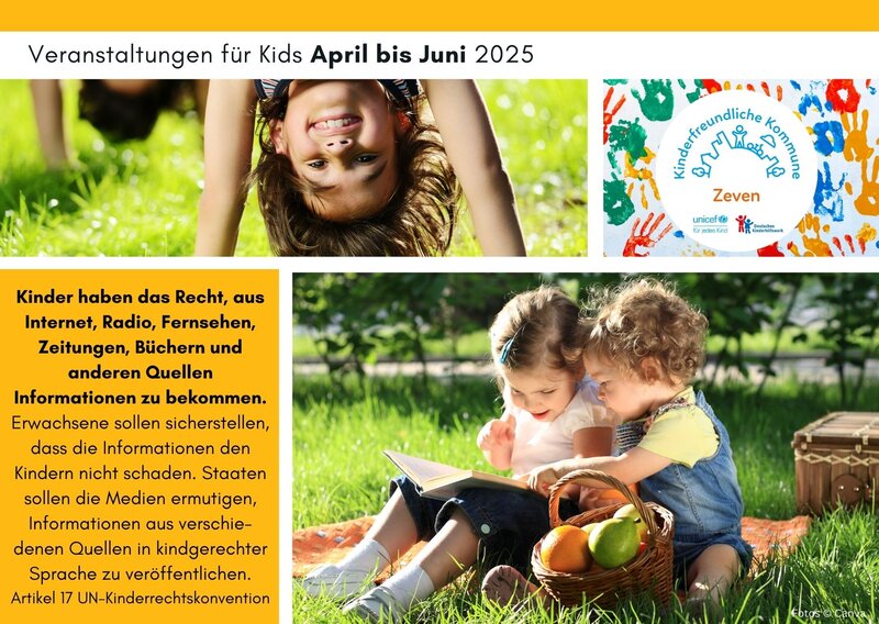 Programmvorschau Kinderveranstaltungen 
